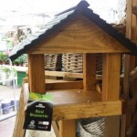 Bird feeding platform wooden