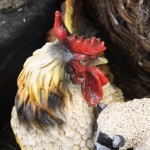Plastic animals for gardens cockerels and chickens Plastic animals for gardens cockerels and chickens