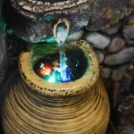 Water features multi-coloured lights