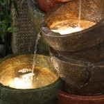 Water features with hidden lights