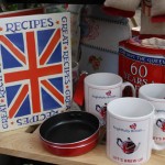 Union jack recipe book and mugs