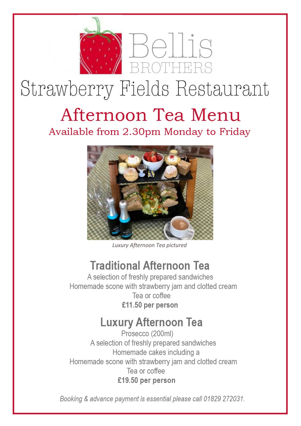Download our Afternoon Tea Menu